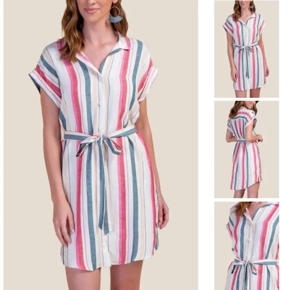Thread & Supply Dresses & Skirts - Thread and Supply linen blend Dress striped tunic Casual L